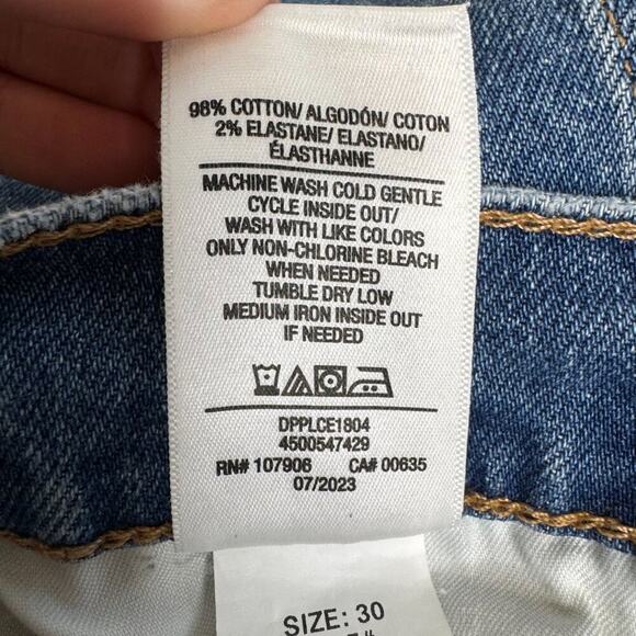 Hudson Reconstructed Denim Midi Skirt | Cotton Blend | Size 30 - Picture 9 of 11